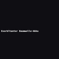 Exorbitanter Baumwolle-Akku