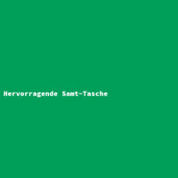 Hervorragende Samt-Tasche