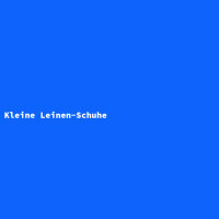 Kleine Leinen-Schuhe